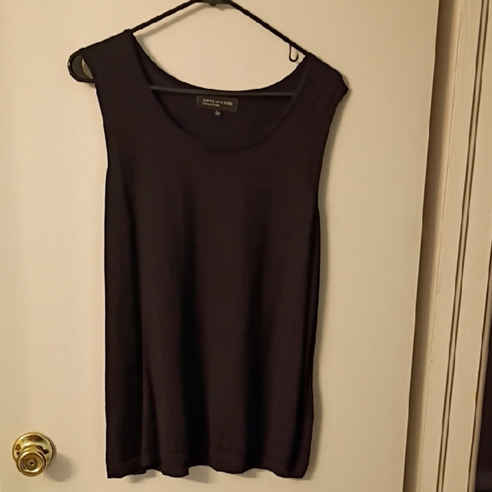 Jones New York Classic Black Tank‎ Top Size Large